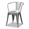 Baxton Studio Ryland Modern Industrial Grey Finished Metal Dining Chair Set , PK4 193-4PC-12042-ZORO - alternate 2